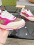 Gucci Women's Re-Web Sneakers in GG Canvas with Pink Leather