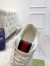 Gucci Women's Re-Web Sneakers in White Leather