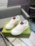 Gucci Women's Re-Web Sneakers in White and Pink Leather