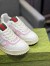 Gucci Women's Re-Web Sneakers in White and Pink Leather