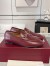 Gucci Women's Jordaan Loafers in Bordeaux Calfskin