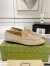 Gucci Women's Jordaan Loafers in Beige Suede Calfskin