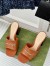 Gucci Signoria Slide Sandals 75MM in Brown Leather