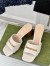 Gucci Signoria Slide Sandals 75MM in White Leather