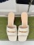 Gucci Signoria Slide Sandals 75MM in White Leather