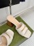 Gucci Signoria Slide Sandals 75MM in White Leather