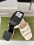 Gucci Signoria Slide Sandals 75MM in White Leather