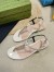 Gucci Signoria Thong Sandals in White Leather