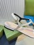 Gucci Signoria Thong Sandals in White Leather
