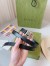 Gucci Thin Belt 20MM with Double G Buckle in Black Leather
