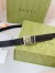Gucci Thin Belt 20MM with Double G Buckle in Black Leather