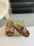 Gucci Marina Chain Slide Sandals in Brown Leather