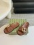 Gucci Marina Chain Slide Sandals in Brown Leather