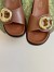 Gucci Marina Chain Slide Sandals in Brown Leather