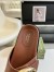 Gucci Marina Chain Slide Sandals in Brown Leather