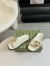 Gucci Marina Chain Slide Sandals in White Leather