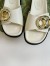 Gucci Marina Chain Slide Sandals in White Leather