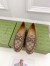 Gucci Women's Horsebit Wedge Loafers in Beige GG Canvas