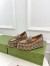Gucci Women's Horsebit Wedge Loafers in Beige GG Canvas