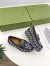 Gucci Women's Horsebit Wedge Loafers in Blue GG Canvas
