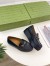 Gucci Women's Horsebit Wedge Loafers in Black Calfskin