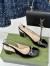 Gucci Horsebit Slingback Pumps 75mm in Black Patent Calfskin