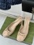Gucci Horsebit Slingback Pumps 75mm in Beige Patent Calfskin