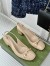 Gucci Horsebit Slingback Pumps 75mm in Beige Patent Calfskin