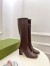 Gucci Horsebit Knee-High Boots 75mm in Dark Brown Leather