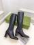 Gucci Horsebit Knee-High Boots 75mm in Black Leather