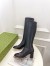 Gucci Horsebit Knee-High Boots 75mm in Black Leather