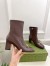 Gucci Horsebit Ankle Boots 75mm in Dark Brown Leather