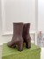 Gucci Horsebit Ankle Boots 75mm in Dark Brown Leather