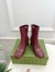 Gucci Horsebit Ankle Boots 75mm in Red Leather