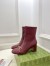 Gucci Horsebit Ankle Boots 75mm in Red Leather