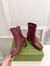 Gucci Horsebit Ankle Boots 75mm in Red Leather
