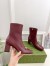 Gucci Horsebit Ankle Boots 75mm in Red Leather