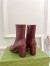 Gucci Horsebit Ankle Boots 75mm in Red Leather
