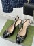 Gucci Horsebit Pumps 95mm with Crystals in Black Patent Leather
