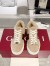 Gucci Women's Ace Sneakers in Beige GG Suede with Shearling