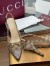 Gucci Horsebit Slingback Pumps with Crystals in Beige GG Canvas