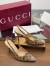 Gucci Horsebit Slingback Pumps with Crystals in Beige GG Canvas