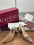 Gucci Horsebit Slingback Pumps with Crystals in Beige GG Canvas