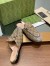 Gucci Women's Princetown Slippers with Crystals in Beige GG Canvas