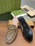 Gucci Women's Princetown Slippers with Crystals in Beige GG Canvas