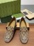 Gucci Women's Jordaan Loafers with Crystals in Beige GG Canvas