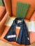 Gucci Double GG Jacquard Wool Scarf in Grey and Black