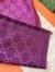 Gucci Double GG Jacquard Wool Scarf in Magenta and Bordeaux