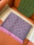 Gucci Double GG Jacquard Wool Scarf in Graphite and Pink