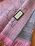 Gucci Double GG Jacquard Wool Scarf in Graphite and Pink